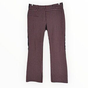Altuzarra Burgundy Plaid Wide Leg Pants